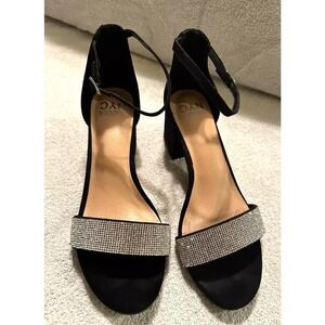 Madden NYC Women's Illie City Black Bling Sandals size 9.5‎ New In Box